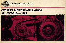 Harley Davidson Owner-s Maintenance Guide